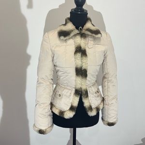 Brand new y2k Bebe fur coat jacket